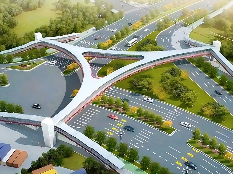 Sanhe Logistics Pedestrian Overpass and Petrochemical Intersection Pedestrian Overpass Project. jpg
