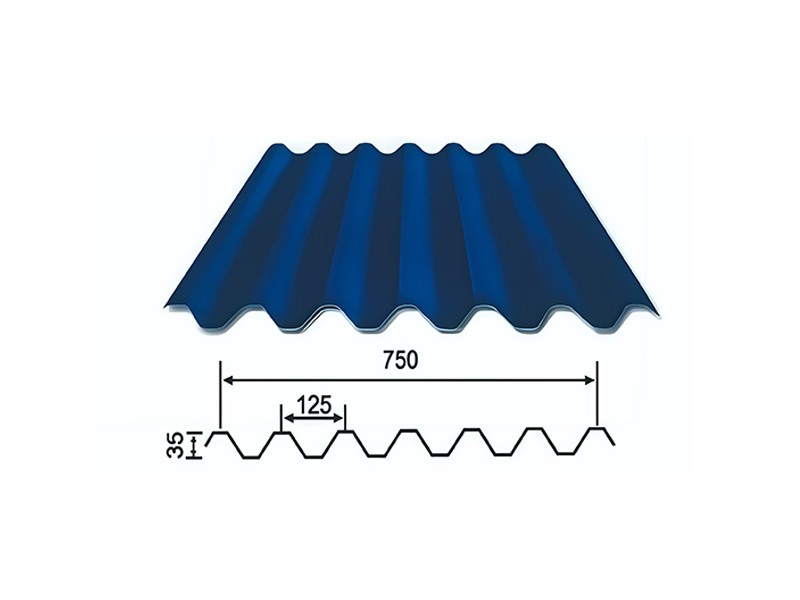 Color steel plate YX35-125-750 (V-125)